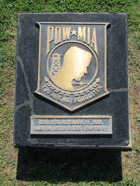 JOSHUA MEMORIAL PARK POW MIA MEMORIAL PLAQUE