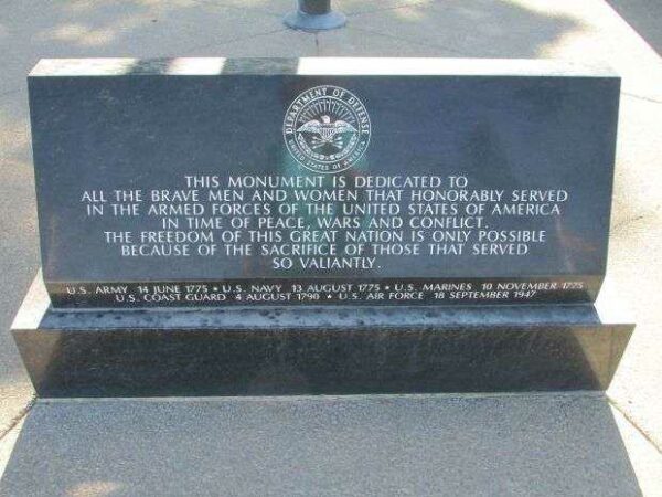 JOSHUA MEMORIAL PARK VETERANS MEMORIAL STONE