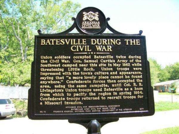 BATESVILLE DURING THE CIVIL WAR MEMORIAL MARKER