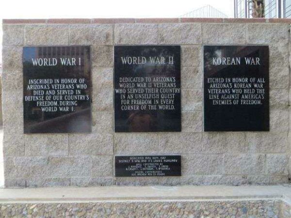 ARIZONA VIETNAM WAR MEMORIAL LEFT SIDE PLAQUES