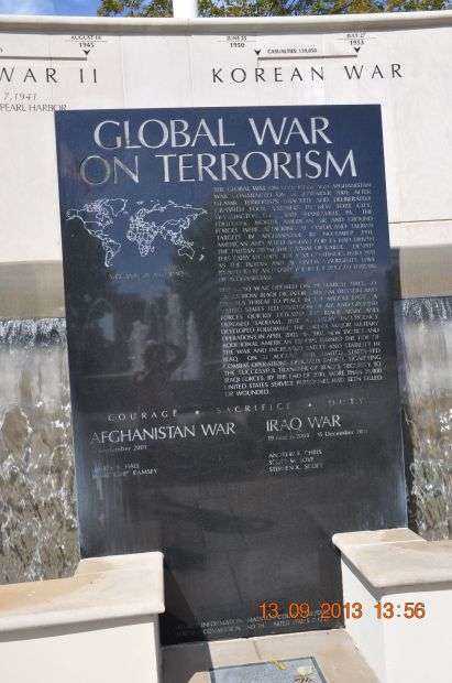MADISON COUNTY MEMORIAL FOUNTAINS GLOBAL WAR ON TERRORISM PLAQUE