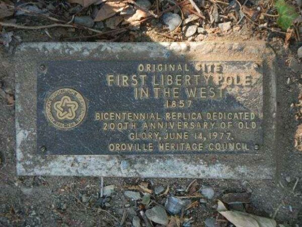 FIRST LIBERTY POLE IN THE WEST MEMORIAL PLAQUE