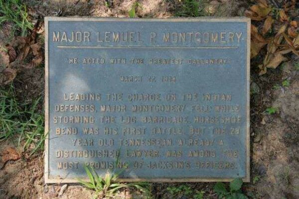 MAJOR LEMUEL P. MONTGOMERY MEMORIAL PLAQUE