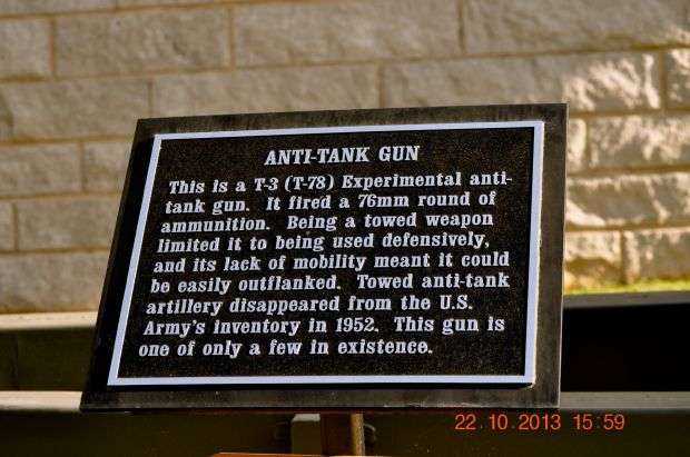 ANTI-TANK GUN MEMORIAL PLAQUE