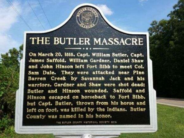 THE BUTLER MASSACRE WAR MEMORIAL MARKER