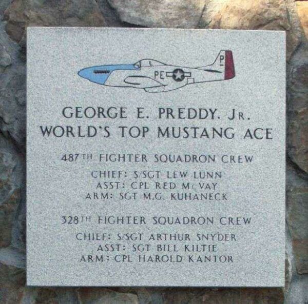 GEORGE E. PREDDY, JR. WAR MEMORIAL PLAQUE
