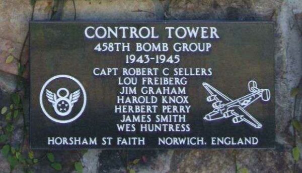 CONTROL TOWER WAR MEMORIAL PLAQUE