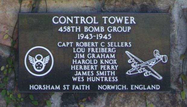 CONTROL TOWER WAR MEMORIAL PLAQUE