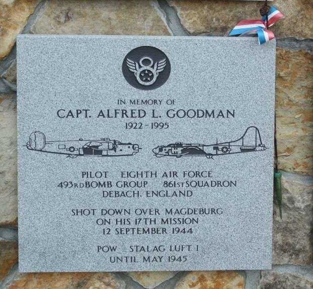 CAPT. ALFRED L. GOODMAN WAR MEMORIAL PLAQU