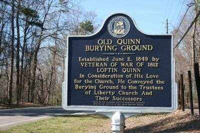 OLD QUINN BURYING GROUND MEMORIAL MARKER