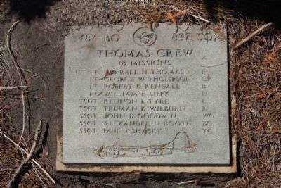 THOMAS CREW B-17 WAR MEMORIAL PLAQUE