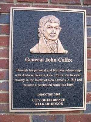 GENERAL JOHN COFFEE MEMORIAL PLAQUE