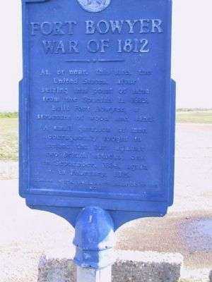 FORT BOWYER WAR OF 1812 MEMORIAL MARKER