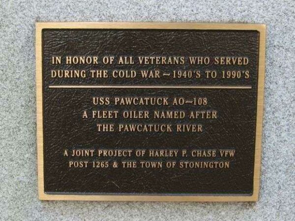 USS PAWCATUCK VETERANS MEMORIAL PLAQUE