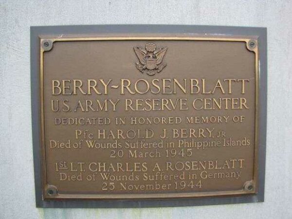 BERRY-ROSENBLATT MEMORIAL PLAQUE