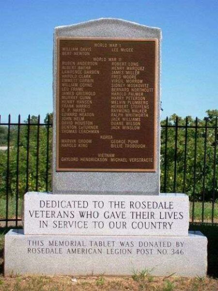 ROSEDALE WAR MEMORIAL