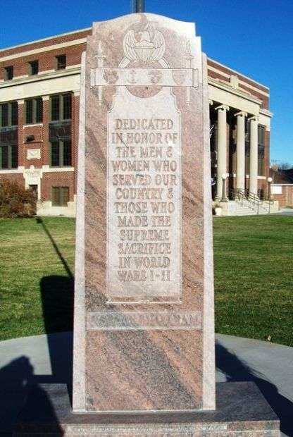 SCOTT CITY WAR MEMORIAL