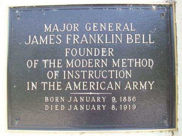 MAJOR GENERAL JAMES FRANKLIN BELL MEMORIAL PLAQUE