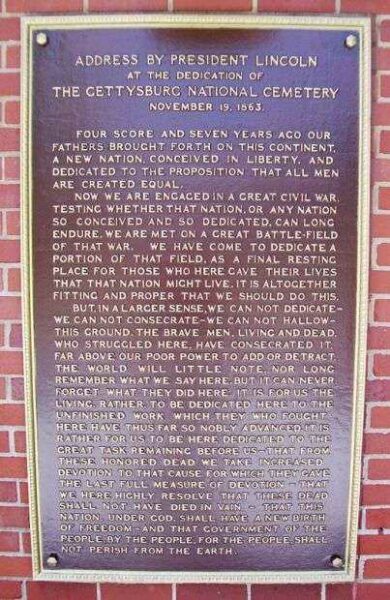 FORT LEAVENWORTH LINCOLN’S GETTYSBURG ADDRESS MEMORIAL