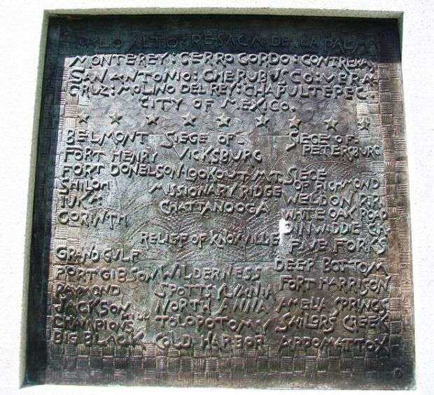 FORT LEAVENWORTH GRANT WAR MEMORIAL BATTLES PLAQUE