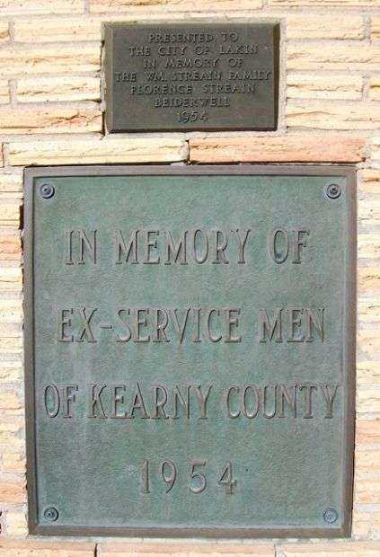 KEARNY COUNTY VETERANS MEMORIAL PLAQUE