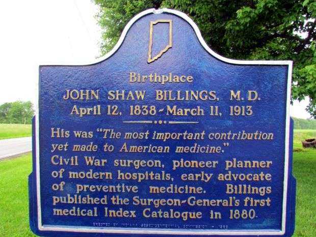 JOHN SHAW BILLINGS, M.D. WAR MEMORIAL MARKER