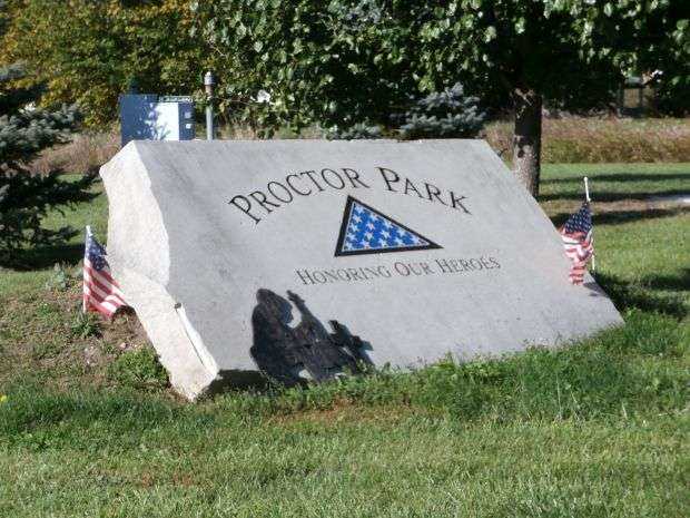 PROCTOR PARK WAR MEMORIAL STONE