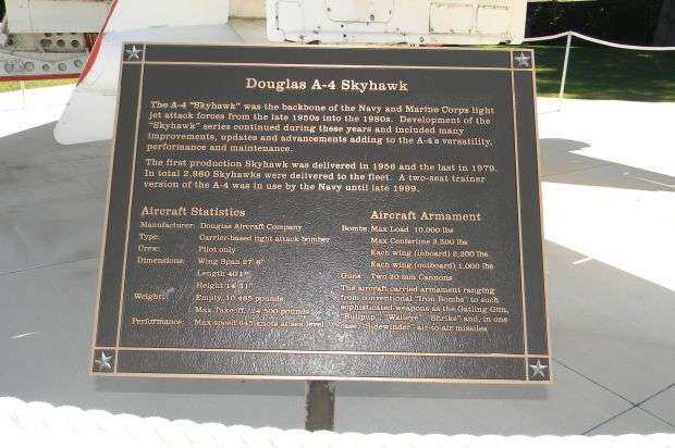 A-4D (A-4) “SKYHAWK” MEMORIAL AIRCRAFT PLAQUE II