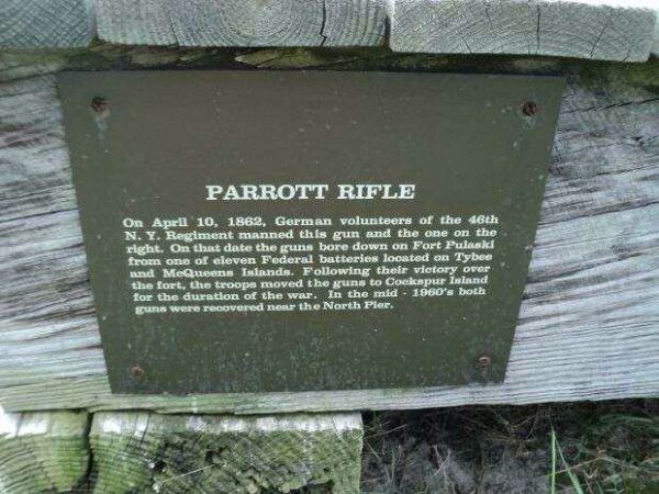 PARROTT RIFLE WAR MEMORIAL CANNON PLAQUE