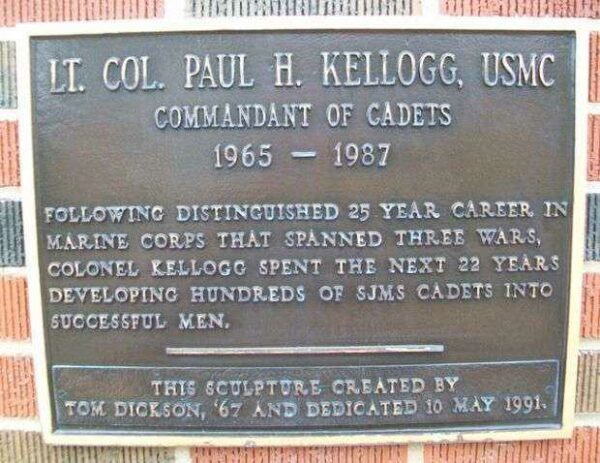 LT. COL. PAUL H. KELLOGG MEMORIAL PLAQUE