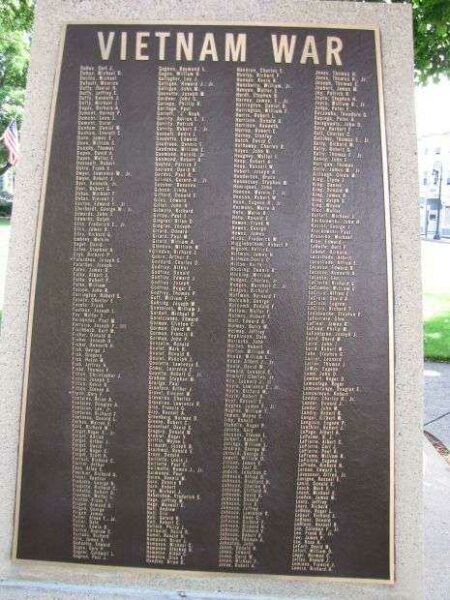 ATTLEBORO VIETNAM WAR MEMORIAL PLAQUE II