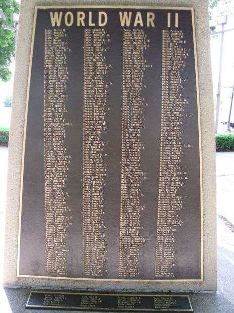 ATTLEBORO WORLD WAR II MEMORIAL PLAQUE VIII