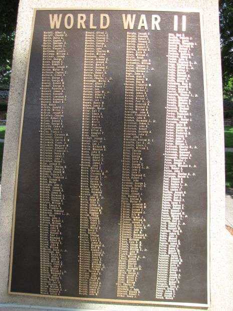 ATTLEBORO WORLD WAR II MEMORIAL PLAQUE VI