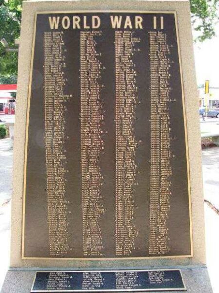 ATTLEBORO WORLD WAR II MEMORIAL PLAQUE IV