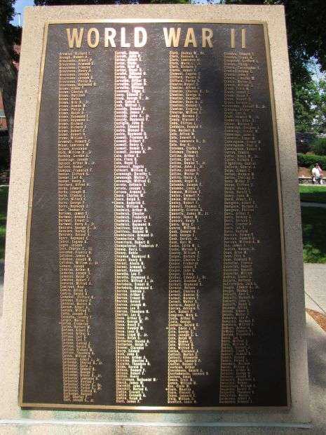 ATTLEBORO WORLD WAR II MEMORIAL PLAQUE II