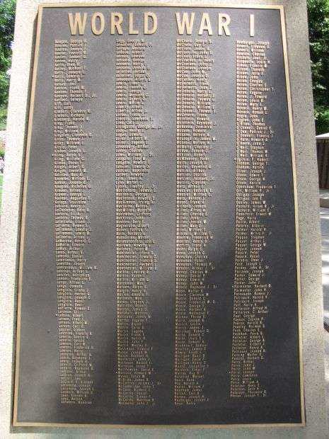 ATTLEBORO WORLD WAR I MEMORIAL PLAQUE III