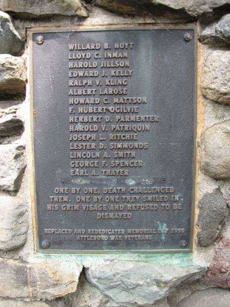ATTLEBORO GREAT WAR MEMORIAL PLAQUE II