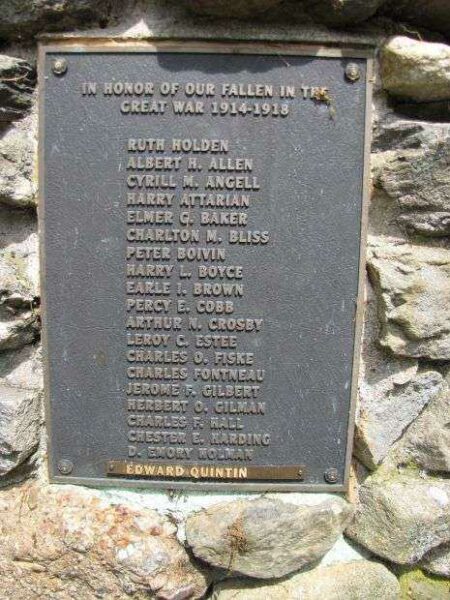 ATTLEBORO GREAT WAR MEMORIAL PLAQUE I