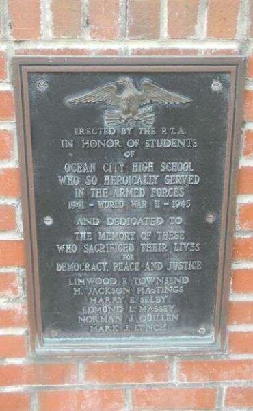 OCEAN CITY HIGH SCHOOL WORLD WAR II MEMORIAL