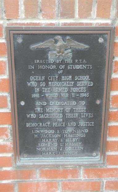 OCEAN CITY HIGH SCHOOL WORLD WAR II MEMORIAL
