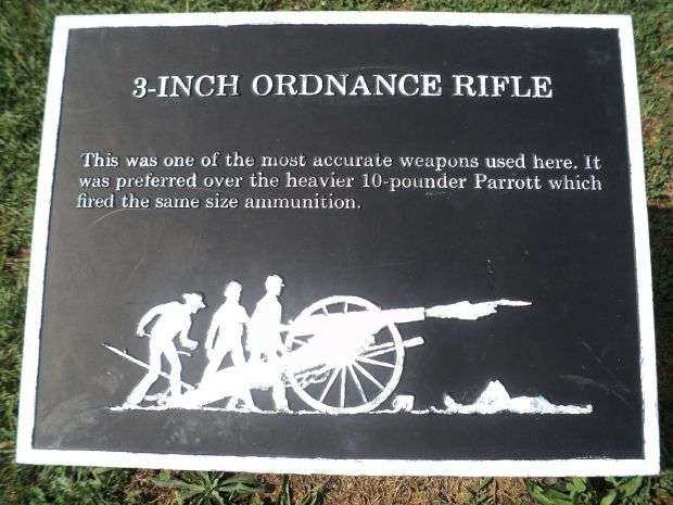 ANTIETAM 3-INCH ORDNANCE RIFLE MEMORIAL CANNON PLAQUE