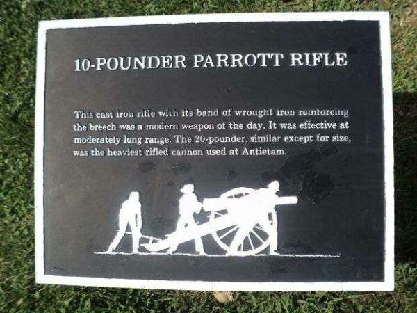 10-POUND PARROTT RIFLE MEMORIAL CANNON PLAQUE
