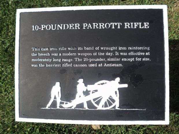 10-POUND PARROTT RIFLE MEMORIAL CANNON PLAQUE