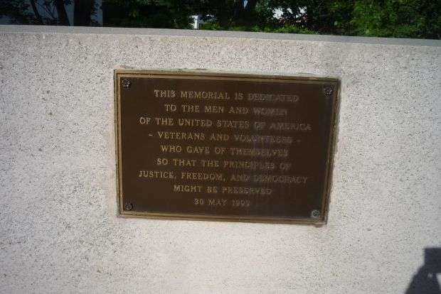 COLLEGE PARK WAR VETERANS MEMORIAL PLAQUE