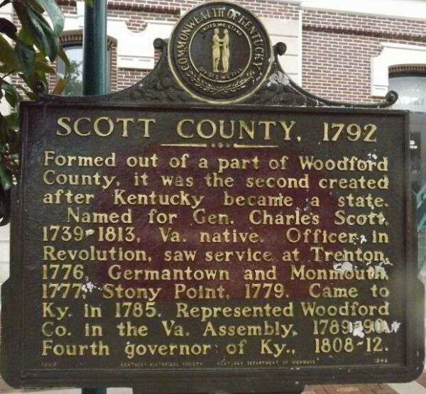 SCOTT COUNTY 1792 WAR MEMORIAL MARKER