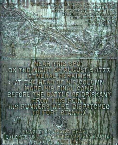 ROUTE OF GENERAL HERKIMER REVOLUTIONARY WAR MEMORIAL