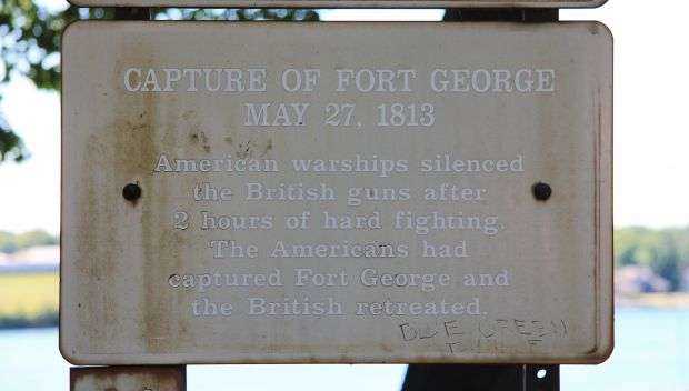 CAPTURE OF FORT GEORGE WAR MEMORIAL MARKER