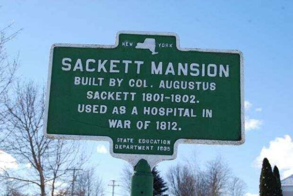 SACKETT MANSION WAR MEMORIAL MARKER