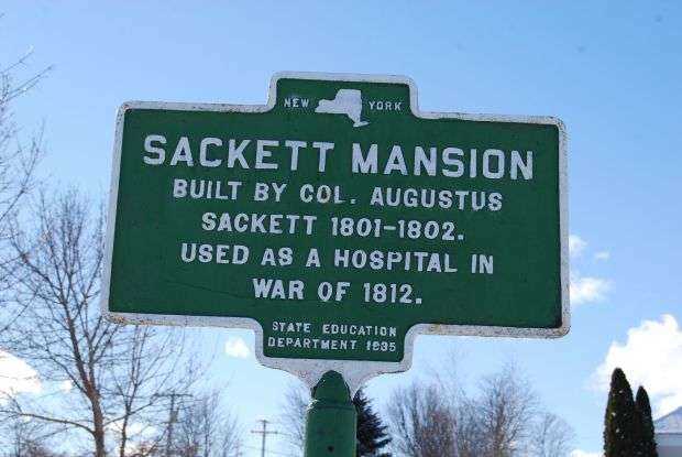 SACKETT MANSION WAR MEMORIAL MARKER