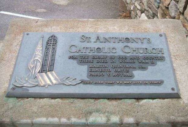 ST. ANTHONY’S CATHOLIC CHURCH WAR MEMORIAL